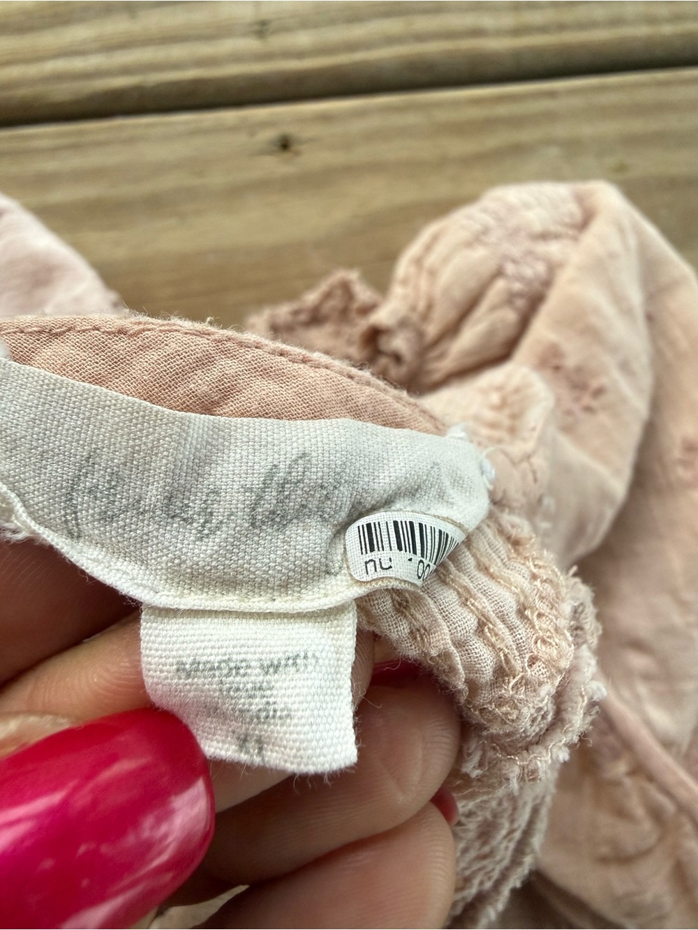 Forever That Girl | Blush Pink Embroidered Puff Sleeve Peplum Boho Top - Picture 7 of 7